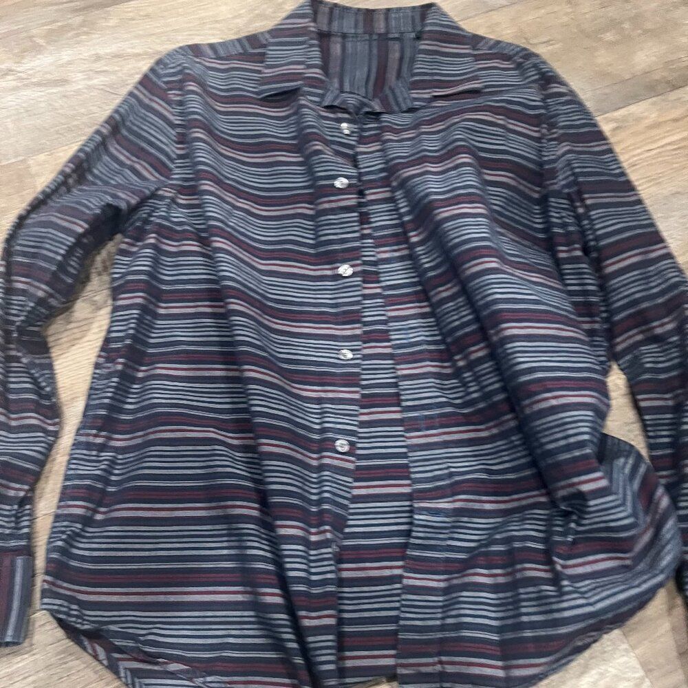 Perry Ellis xl striped button‎ down